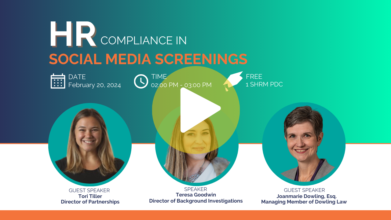 HR Compliance and Social Media Screening